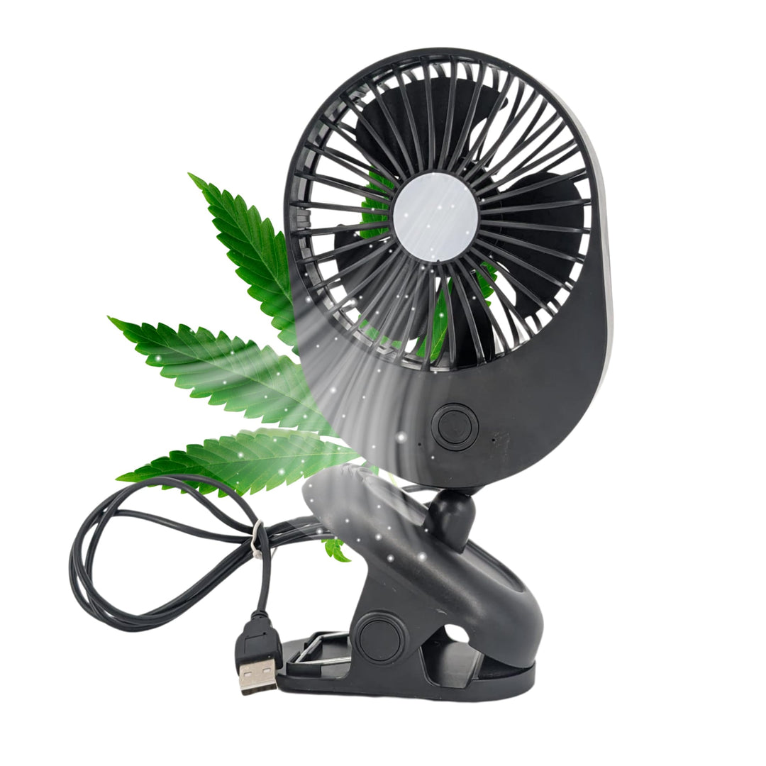 TronicXL USB Ventilator Grow mit Clip Klipp Klemme Klemmventilator I Clipventilator für Homebox Grow