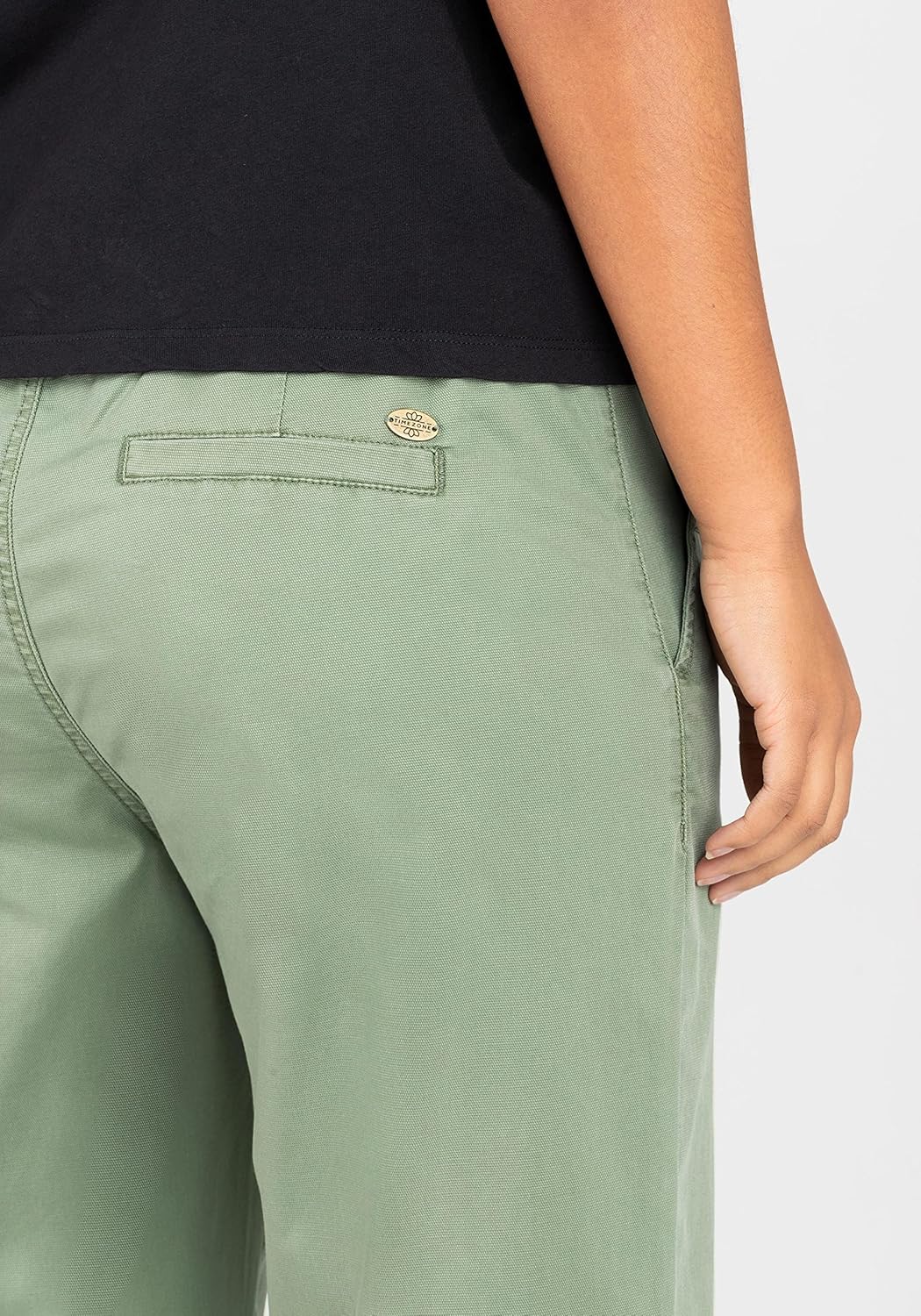 Timezone Damen Regular Marlatz Cropped Freizeithose 26 Oil Green, 26 Oil Green