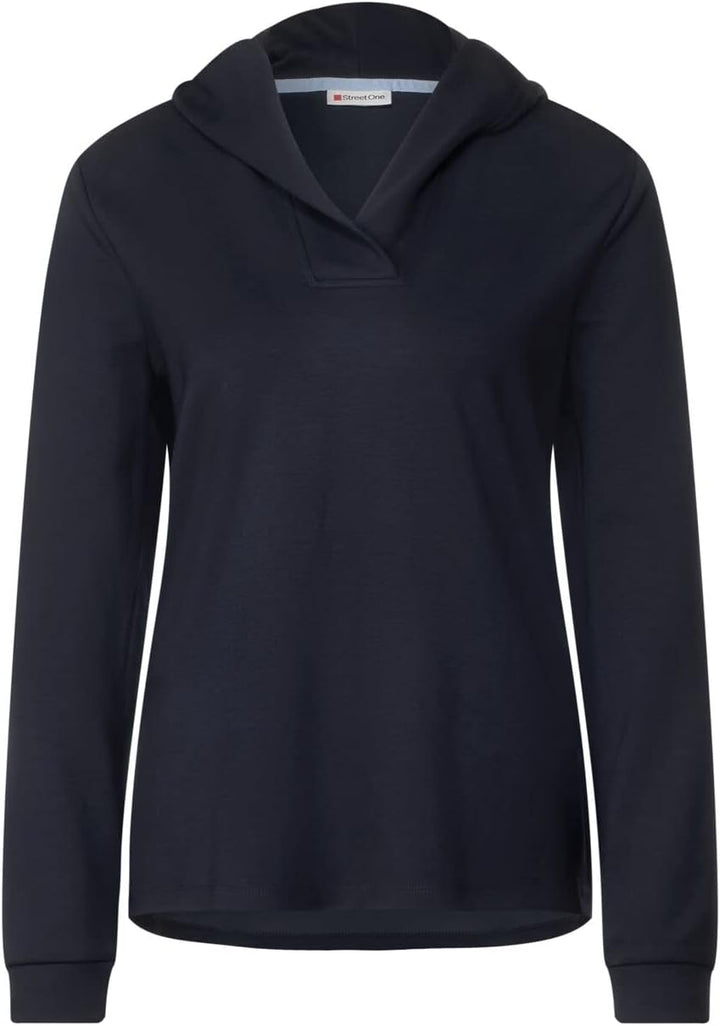STREET ONE Damen Hoodie 36 Dark Vintage Blue, 36 Dark Vintage Blue