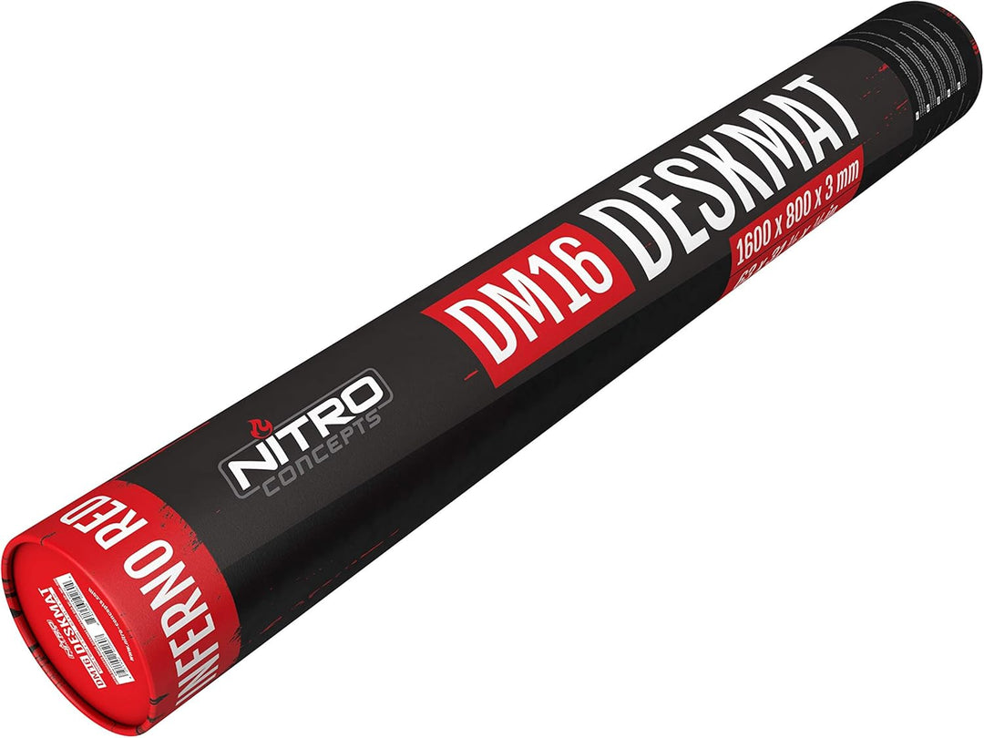 NITRO CONCEPTS XXL-Mauspad 1600 x 800 mm, Kanten ohne Fransen, grosses Gaming-Mauspad aus Mikrofaser