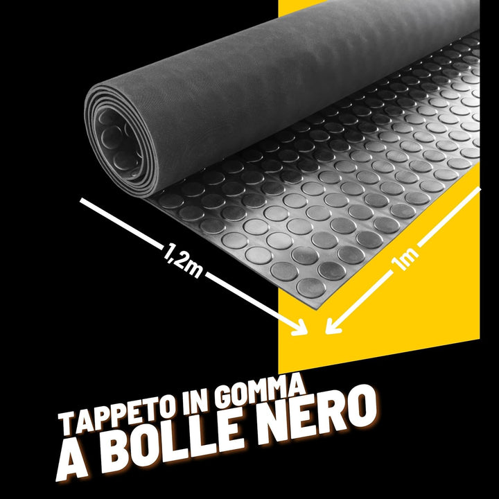 Jimmy Gum 8054144380018 Tappeto a bolle industriale Nero Schwarze Gummimatte