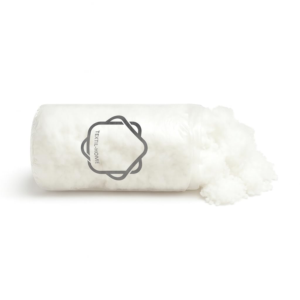 Textilhome – Füllwatte aus silikonisierter Hohlfaser 100% Polyester 1 kg | Weiches Füllmaterial für