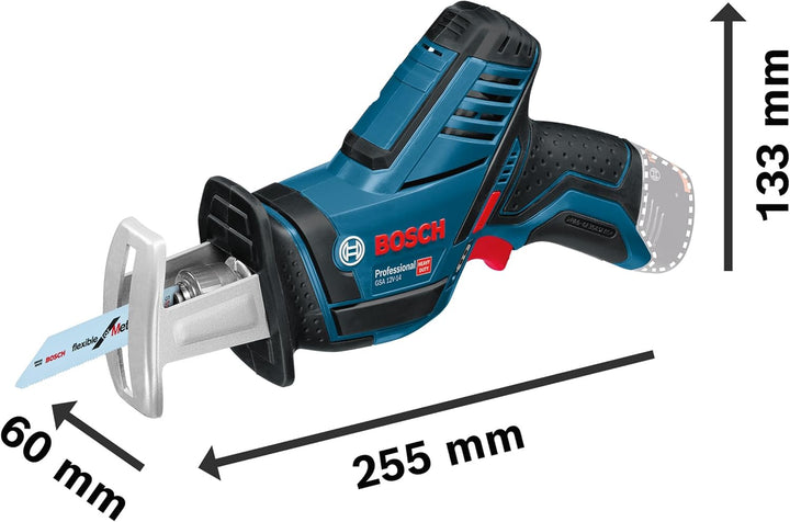 Bosch Professional 12V System Akku Säbelsäge GSA 12V-14 (Schnitttiefe Holz/Metallprofile: 65/50 mm,