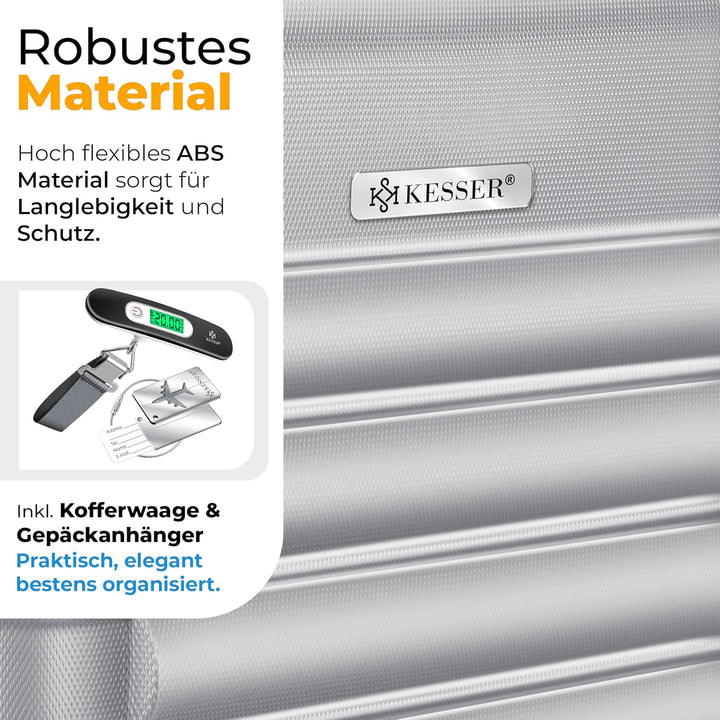 KESSER® 3tlg. Hartschalenkofferset Hartschalenkoffer Trolley Koffer Reisekoffer Reisekofferset Gepäc