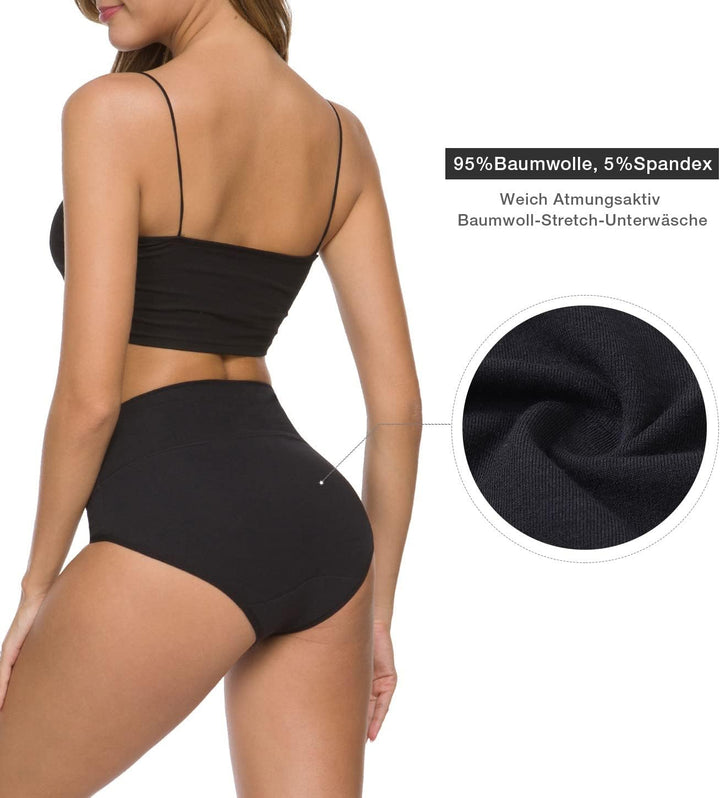 Wealurre Unterhosen Damen Baumwolle Unterwäsche Hohe Taille High Waist Slip Damen Weich Wochenbett U