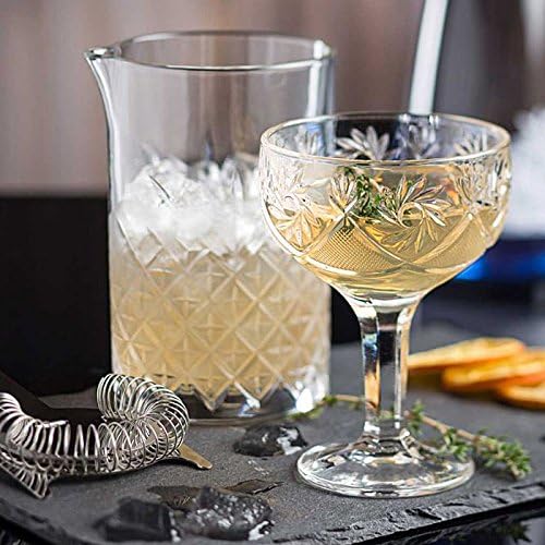 Cocktailkrug mit Hawthorne Sieb Silber | Cocktail-Rührglas & Sieb | Cocktailmischkrug, Krug, Cocktai
