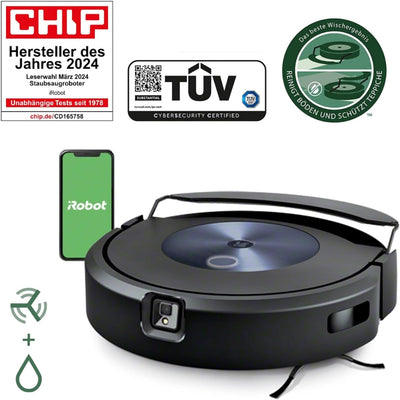 iRobot Roomba Combo j7 (c7156) Saug- und Wischroboter mit Objekterkennung/-meidung, Kartierung, 4-St