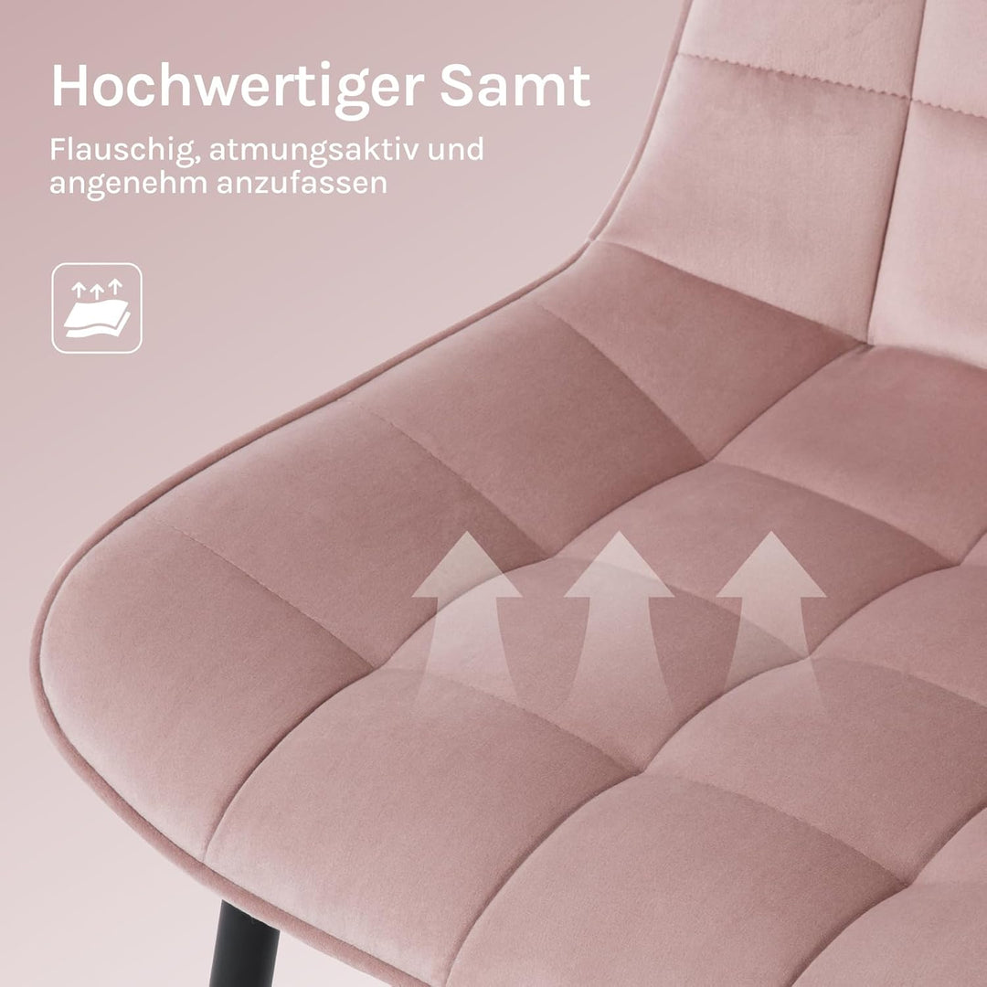 WOLTU 4 x Esszimmerstühle 4er Set Esszimmerstuhl Küchenstuhl Polsterstuhl Design Stuhl mit Rückenleh