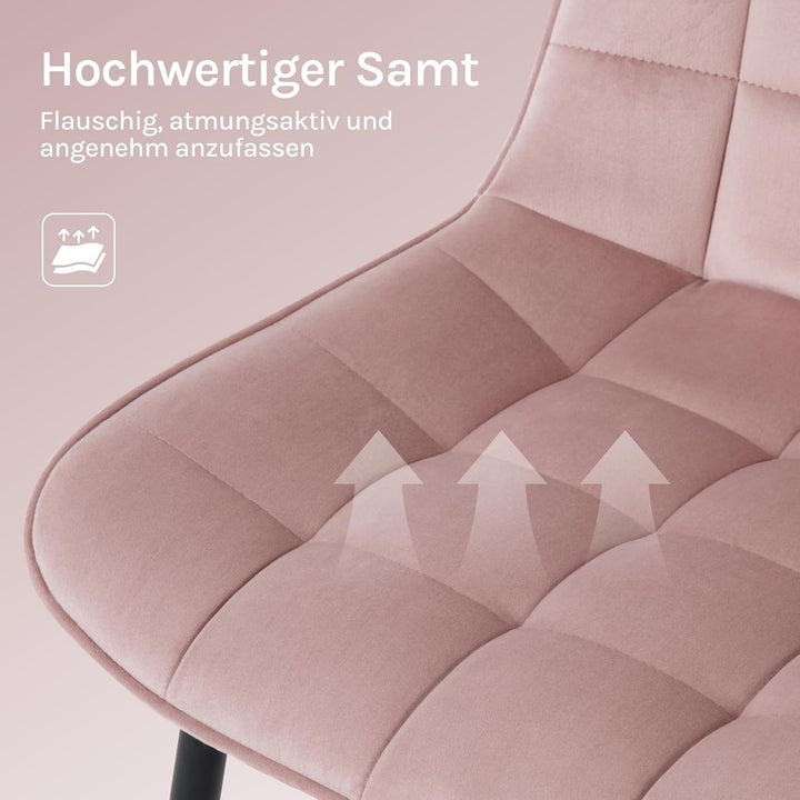 WOLTU 4 x Esszimmerstühle 4er Set Esszimmerstuhl Küchenstuhl Polsterstuhl Design Stuhl mit Rückenleh