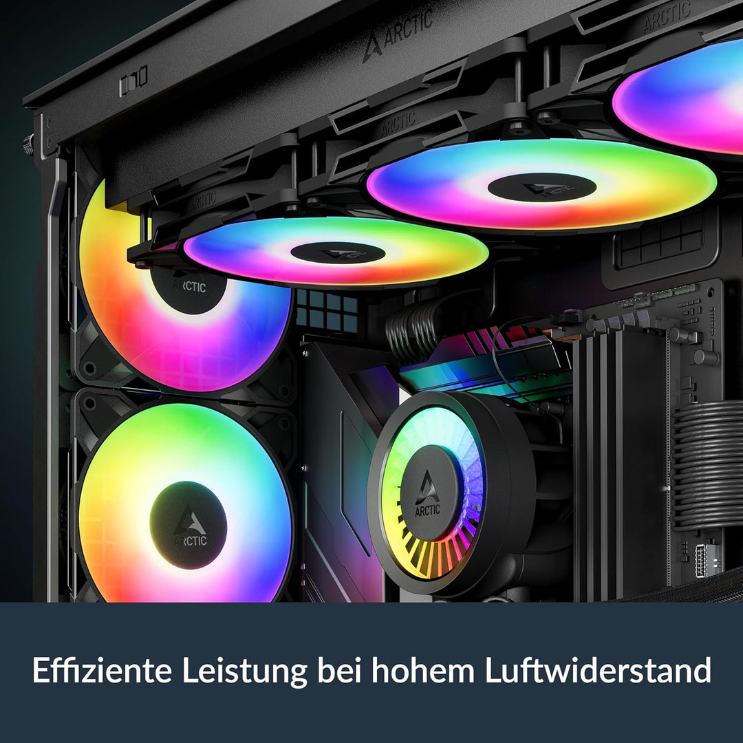 ARCTIC P12 Pro A-RGB (3 Stück) - Leistungsstarker Premium PC Lüfter, 120 mm PWM Case Fan mit Y-Kabel