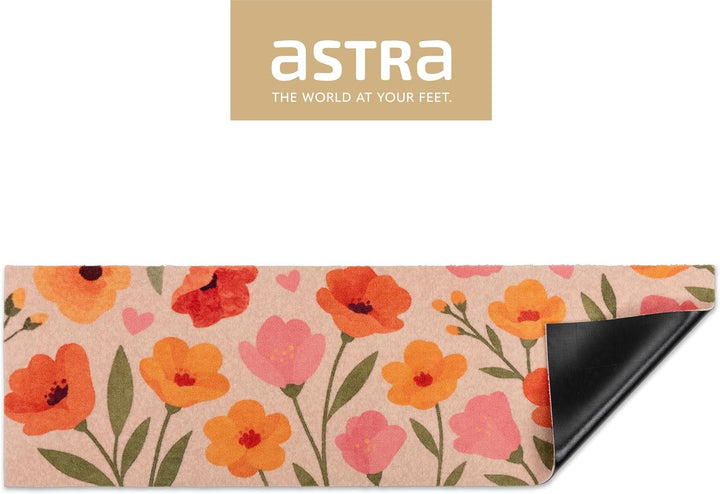Astra rutschfeste Küchenläufer innen - Welcome Home Blumen 2er Set 50x70 + 50x150 cm - Wohnraum Fuss