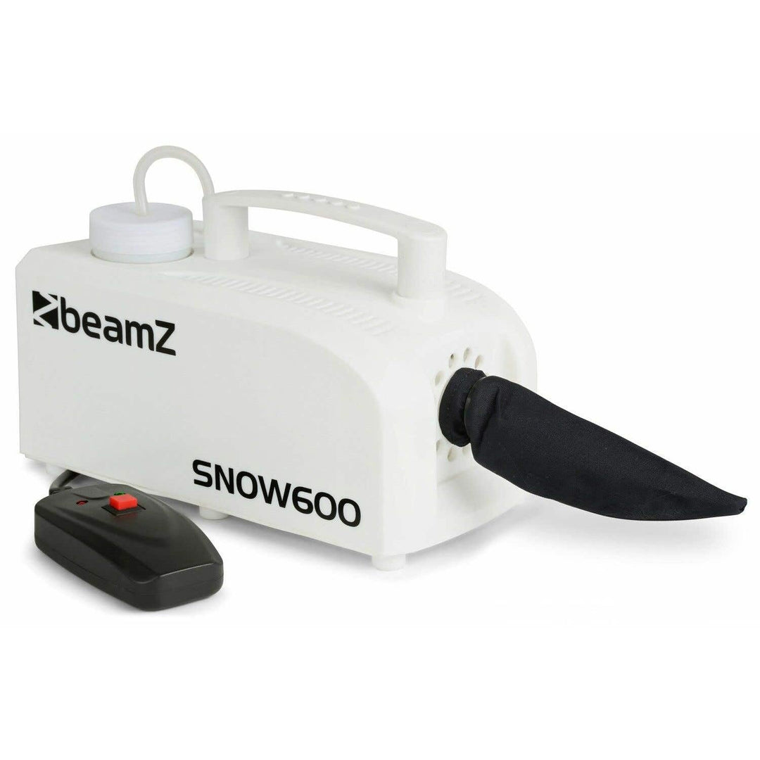BeamZ SNOW600 Schneemaschine, 600 Watt kleine Schnee Maschine mit Kabelfernbedienung, Snow Machine m