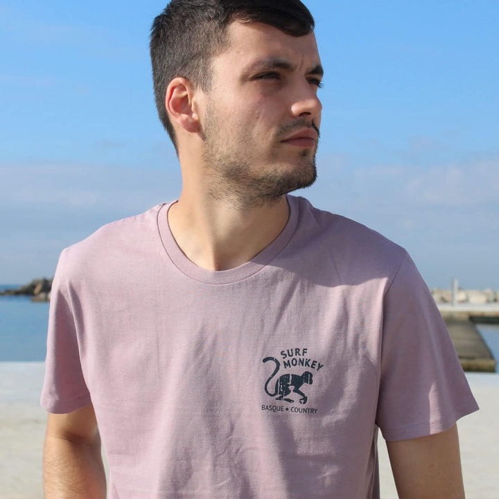 SURF MONKEY Bio-Baumwoll-T-Shirt, Zitronengelb S Lila, S Lila