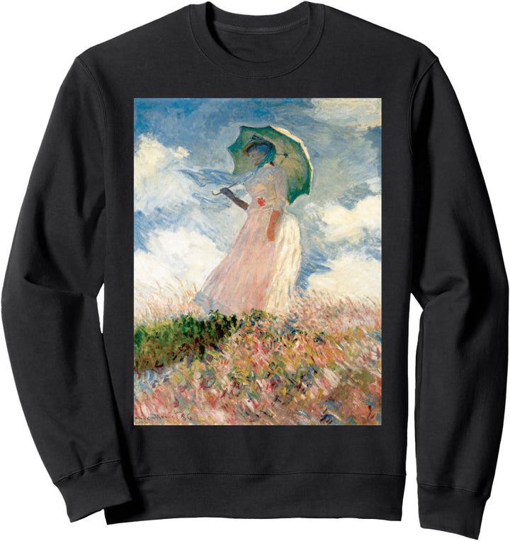 Claude Monet's Frau mit Sonnenschirm, Retro-T-Shirt Sweatshirt