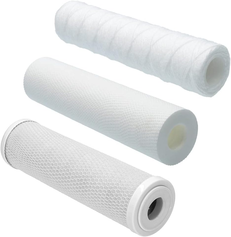 Wessper Set 15x Wasserfilter 10 Zoll | Water Filters: 5x String-Filter, 5x Schaumstofffilter, 5x Akt