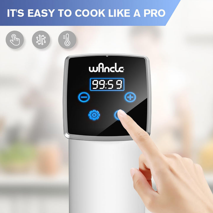 Wancle Sous Vide Sous Vide Stick 1100W –Sous Vide Garer mit IPX7 Wasserschutz, ±0,1°C Temperaturkont