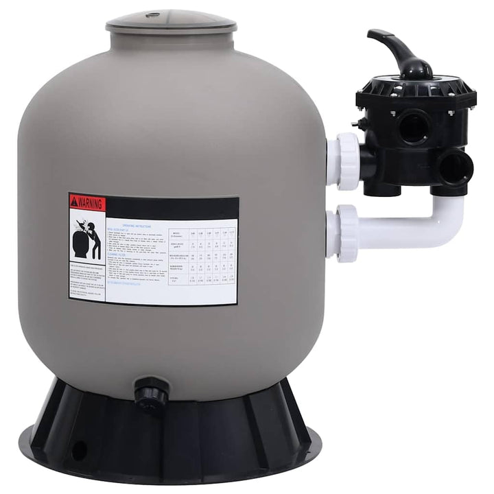 vidaXL Pool Sandfilter mit seitlich montiertem 6-Wege-Ventil Sandfilteranlage Filterkessel Filterpum