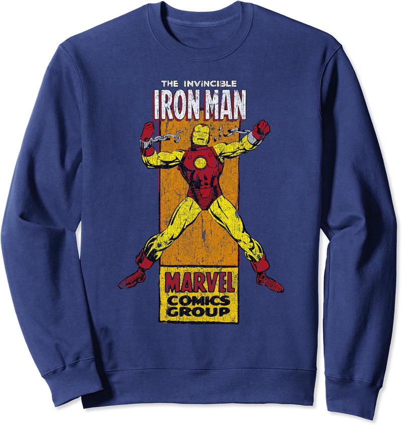 Marvel The Invincible Iron Man Thin Comic Panel Sweatshirt