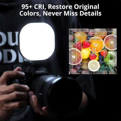 Video Licht RGB ATUMTEK LED Videoleuchte mit 2000 mAh Akku Licht Klein Dimmbare 3000-6700K,mit Kalts