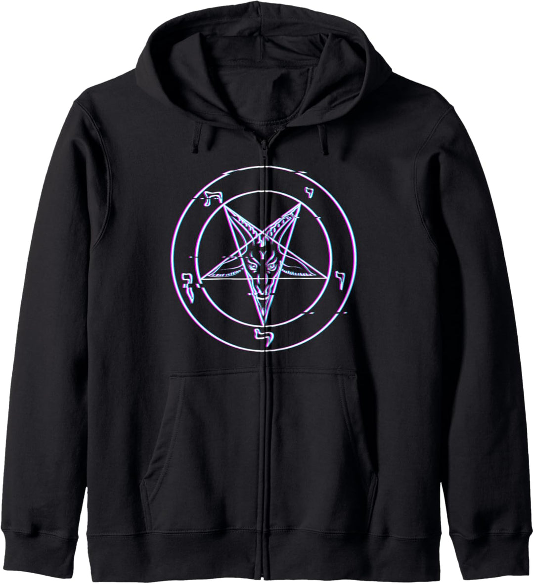 Waporwave Pentagram Siegel von Baphomet Kapuzenjacke