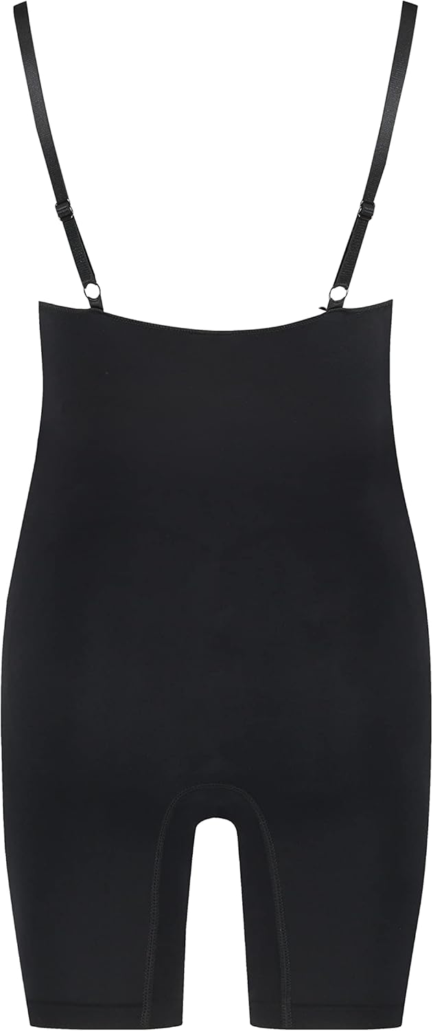 HUNKEMÖLLER Nahtlos betonender Bodysuit mit hohem Beinausschnitt L caviar, L caviar