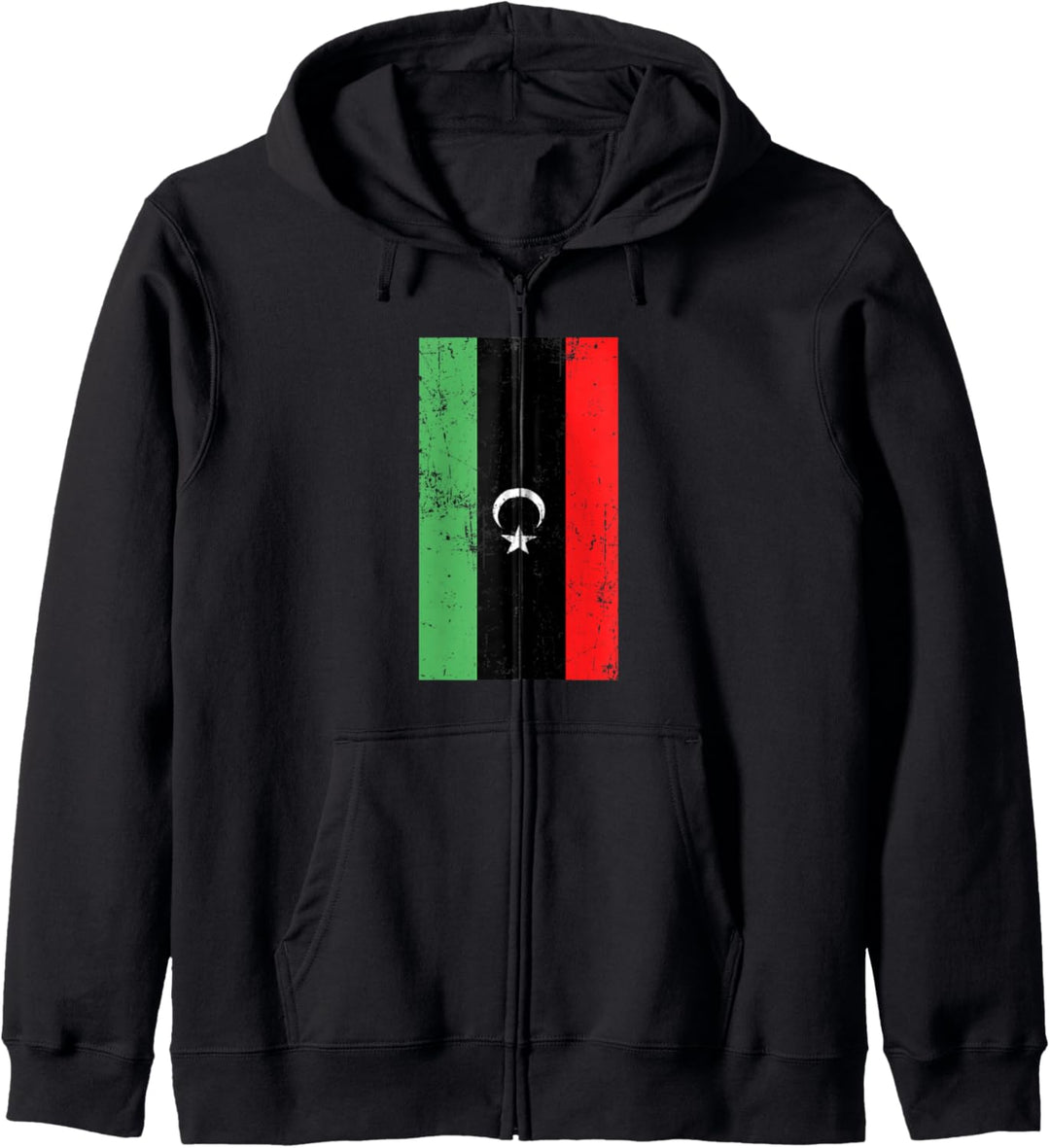 The State of Libya North Africa Tripoli Distressed Flag Kapuzenjacke