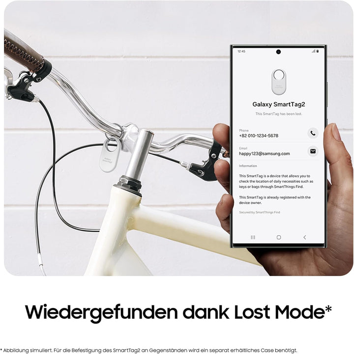 Samsung Galaxy SmartTag2 Bluetooth-Tracker, Kompassansicht, Suche in der Nähe, mit bis zu 500 Tage L