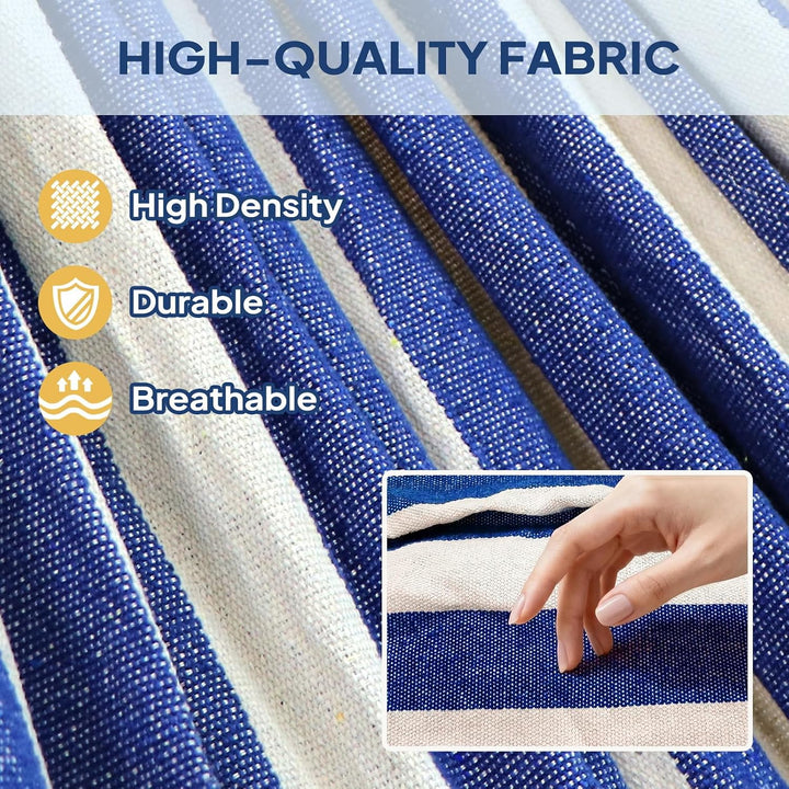 ANYOO Hängematte Outdoor Baumwolle Bequemer Stoff mit Baumfreundlichen Gurten zum Aufhängen, Robuste