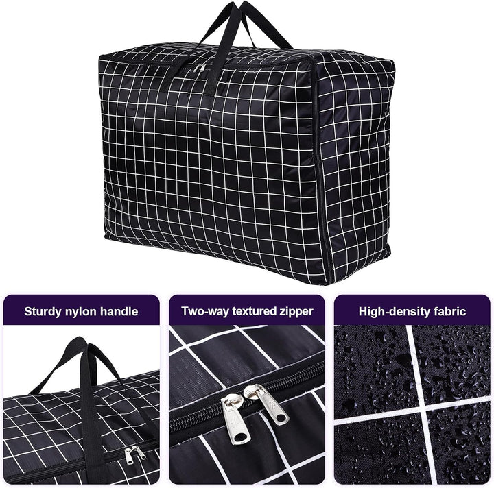 Amosfun Grosse Aufbewahrungstaschen aus Oxford Gewebe 75x50x30cm mit Reissverschluss und Griffen – 2