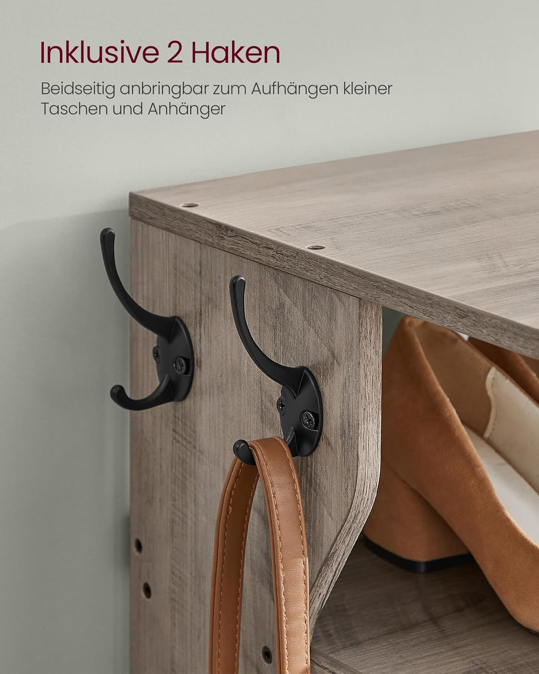 VASAGLE Schuhregal schmal, Standregal mit 7 Ebenen, platzsparend, für Eingangsbereich, Ecke, Schuhab