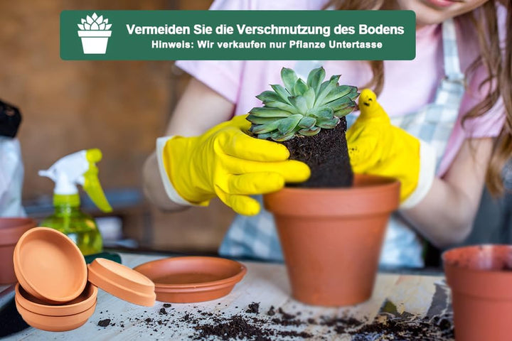 5.1 cm kleiner Terrakotta-Untersetzer – 32 Stück runde Mini-Blumentopf-Untersetzer, kleine Ton-Pflan