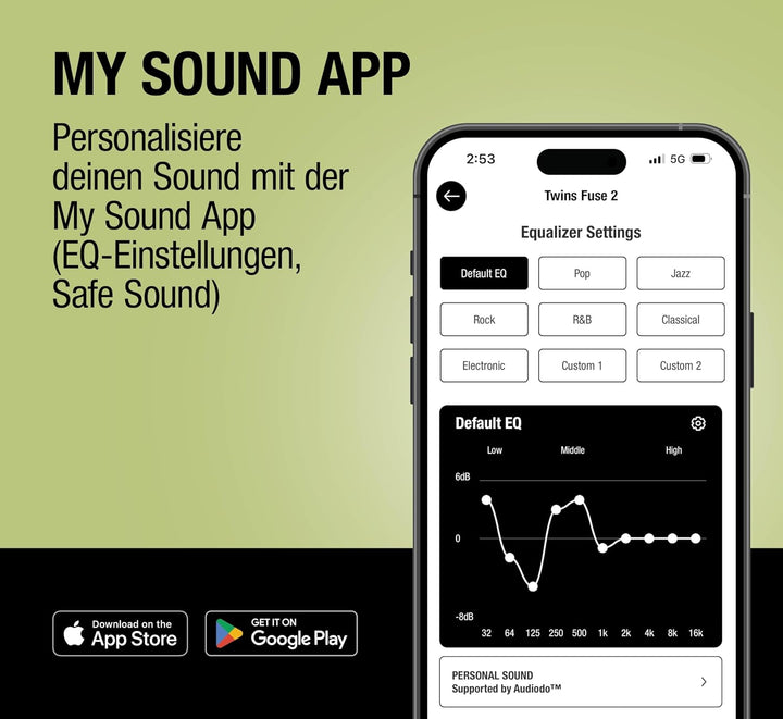 Fresh 'n Rebel Twins Fuse 2 Wireless In-Ear Kopfhörer Noise Cancelling - Klarer Sound - 36h Akku - B