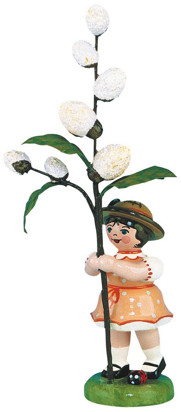 Hubrig-Volkskunst Blumenmädchen mit Maikätzchen * Höhe 11cm