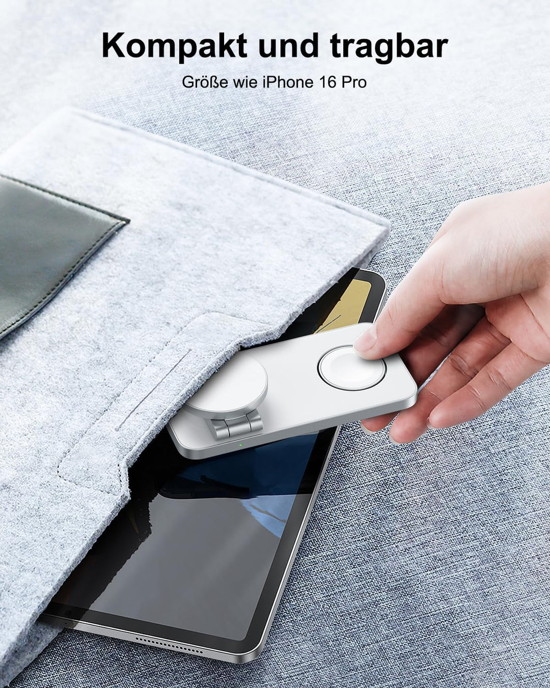 Kabelloses Ladegerät mit MagSafe, 3 in 1 Ladestation für Apple Faltbar Induktive Wireless Charger fü