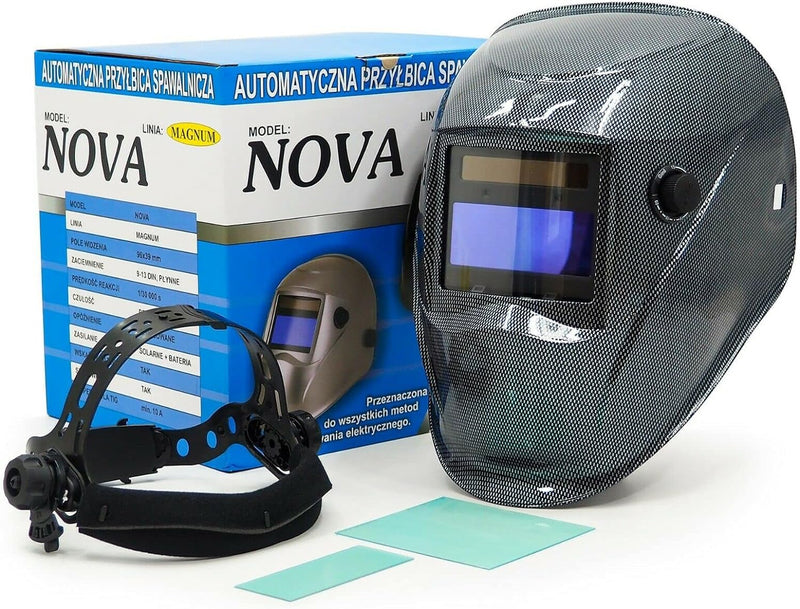 Magnum™ Nova Carbon MASK Auto Dunkelung Schweisshelm Wig MIG 2 Sensoren Schleifen