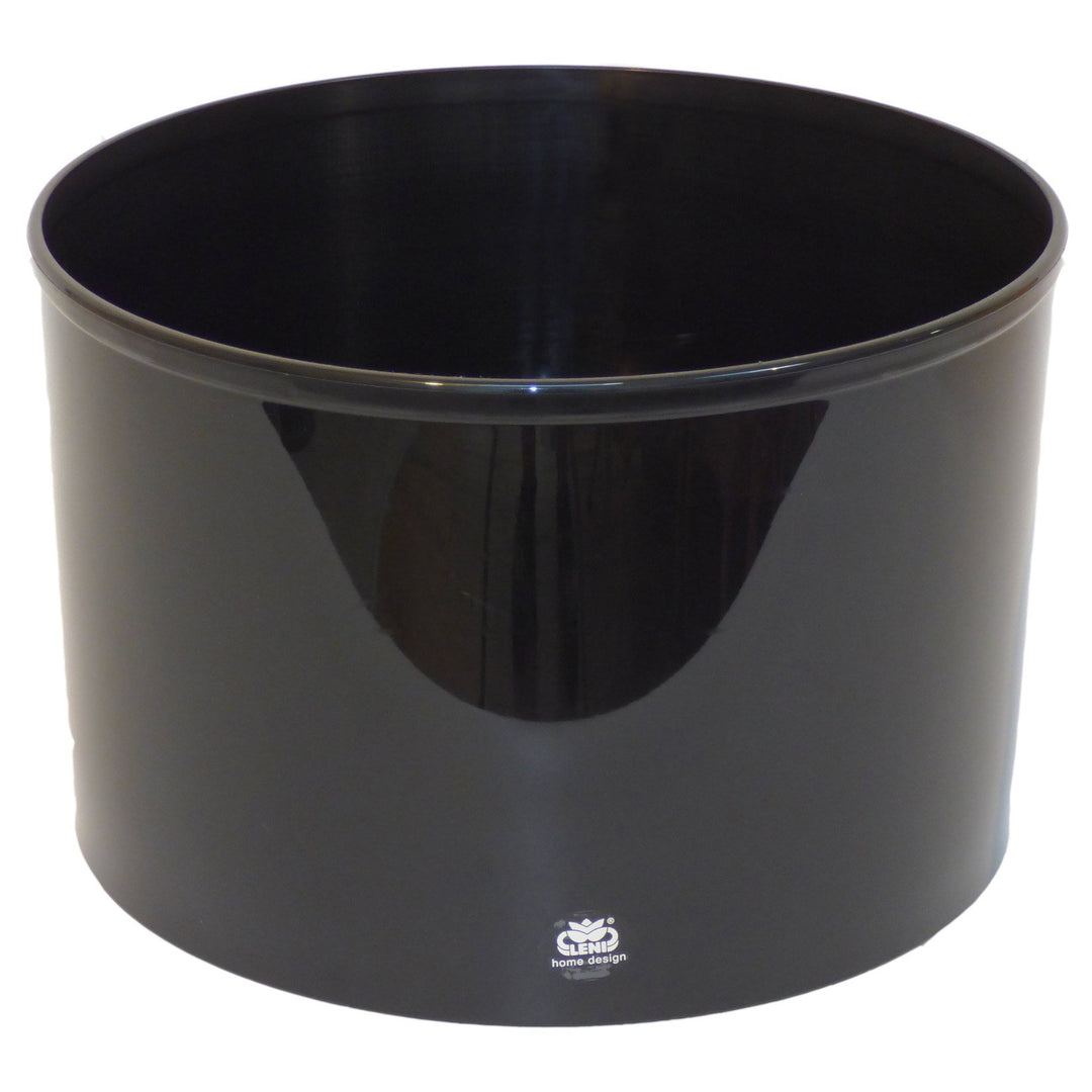 Leni Kunststoff Blumenkübel Corona schwarz Ø 37cm H 24,5cm ohne Rollen