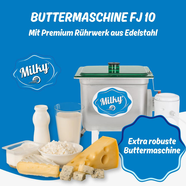elektrische Buttermaschine, 10 Liter, 30x26,6x31,5cm, Kunststoffabdeckung, Gehaeuse aus Edelstahl