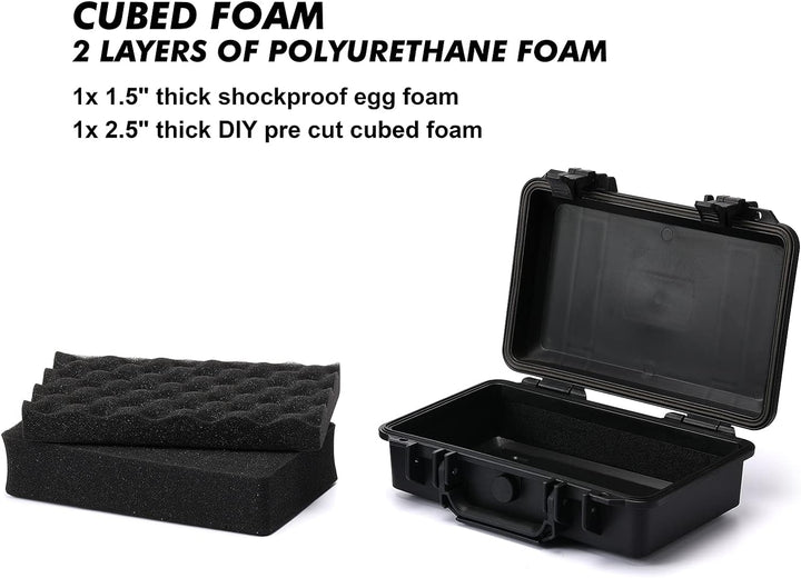 CASOMAN 11.5-Inch Water-proof & Explosion-Proof Box, with Cush- Proof Sponge, IP67 Water Proof Grade