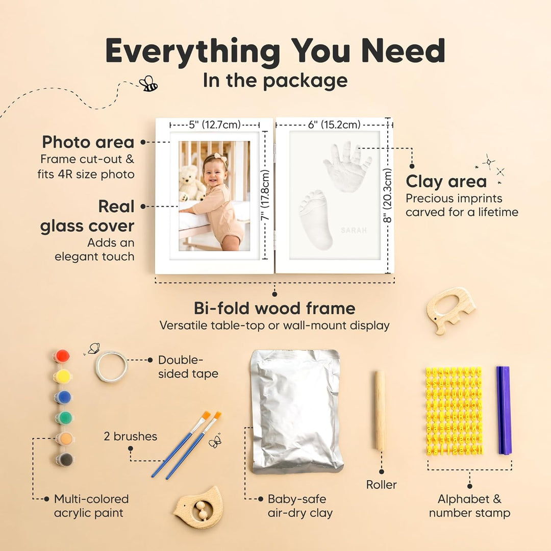 KeaBabies Baby Handabdruck und Fussabdruck Set - Geschenke für Mädchen, Jungen - Personalisierte Fus