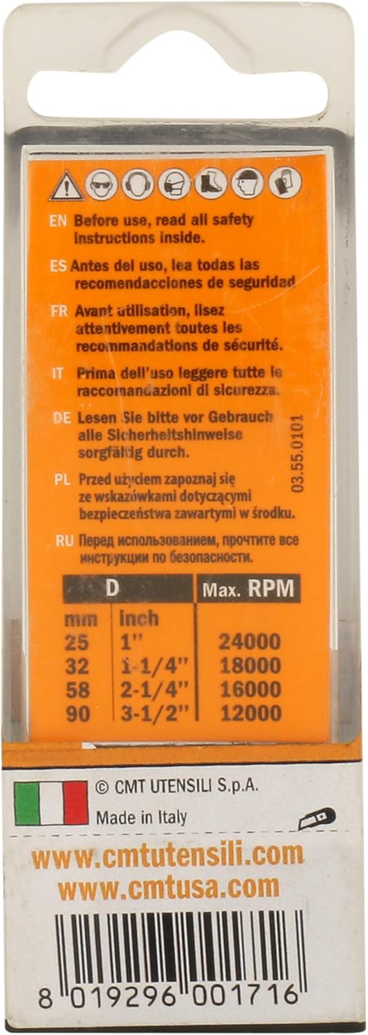 CMT Orange Tools 758.001.11 – Erdbeere für Buchstaben 60 Grad HM S 6 D 12.7 Z 3
