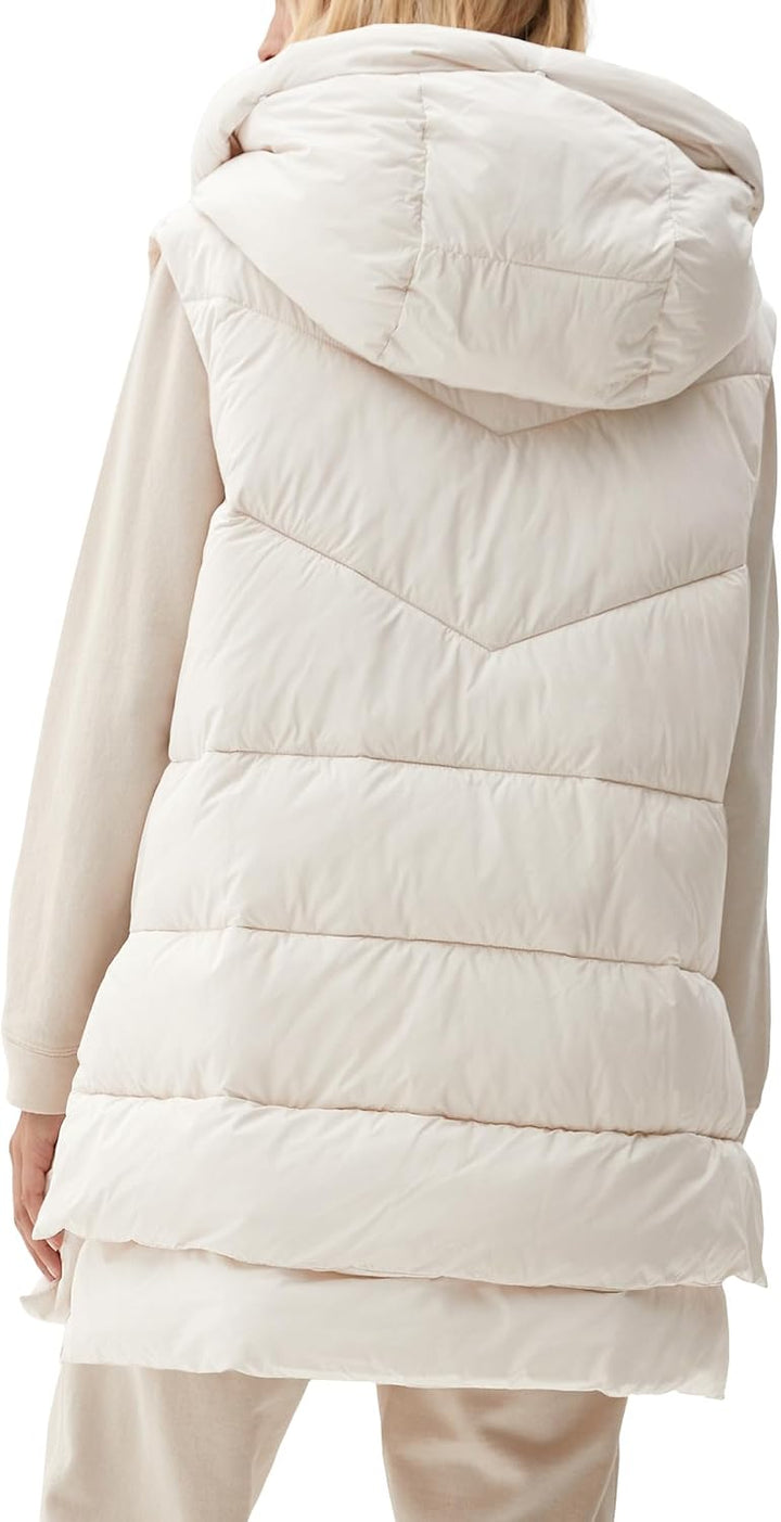 s.Oliver Steppweste mit Kapuze XS creme 0330, XS creme 0330