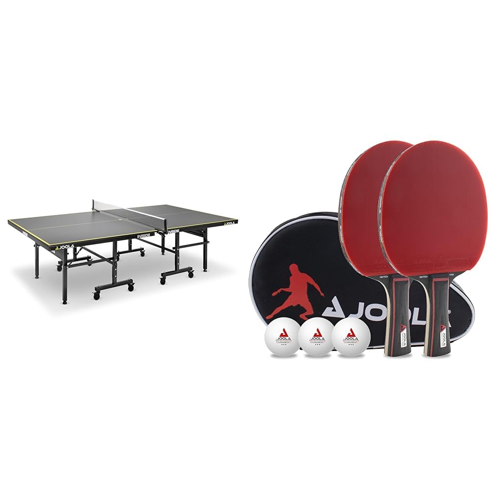 JOOLA Tischtennisplatte Inside - Tischtennistisch Indoor, klappbar, robust, platzsparend - Schneller