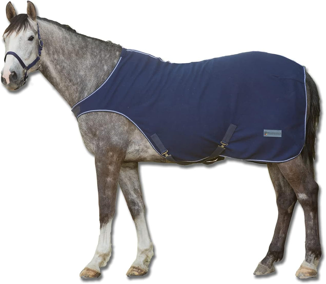 WALDHAUSEN Fleece-Führmaschinendecke Economic nachtblau Rückenlänge 125 cm, nachtblau Rückenlänge 12
