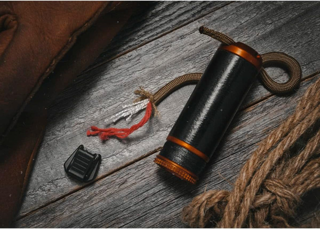 Exotac ripSPOOL Leichtes Bushcraft und Survival Komplettes Feld-Reparatur-Set und FireCord Lanyard f