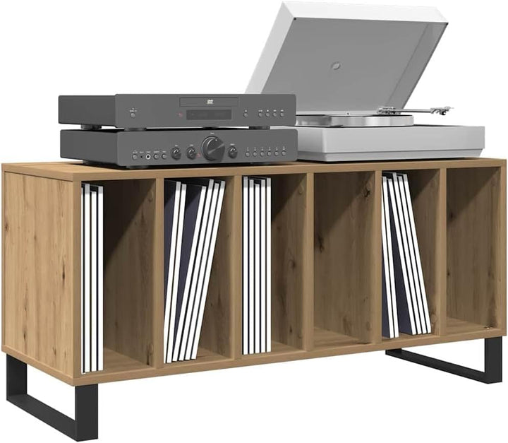 Schallplattenschrank Artisan-Eiche 100 x 38 x 48 cm, Artisan-eiche 1