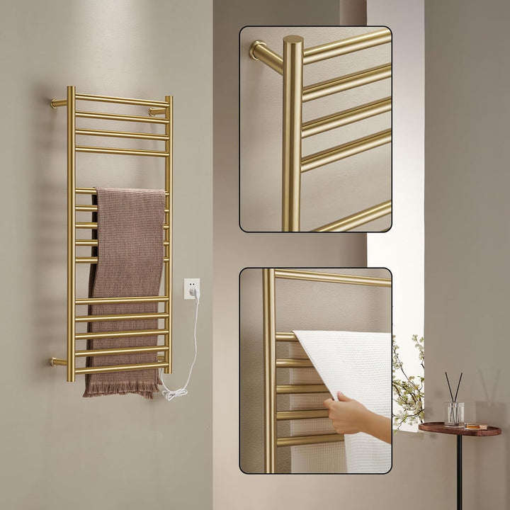 SWHC Badheizkörper Elektrisch Gold Handtuchheizkörper Elektrisch 110 x 52 x 12 cm Heizkörper Heizung