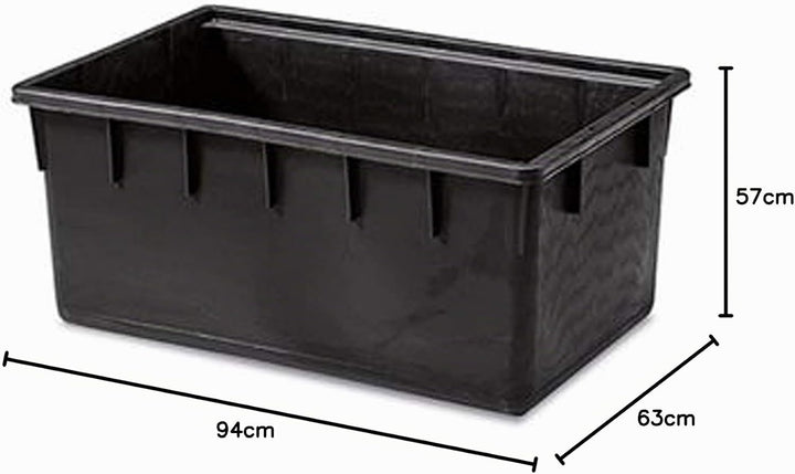 Zylinder, rechteckig, schwarz, 94 x 63 x 57 cm, 250 l