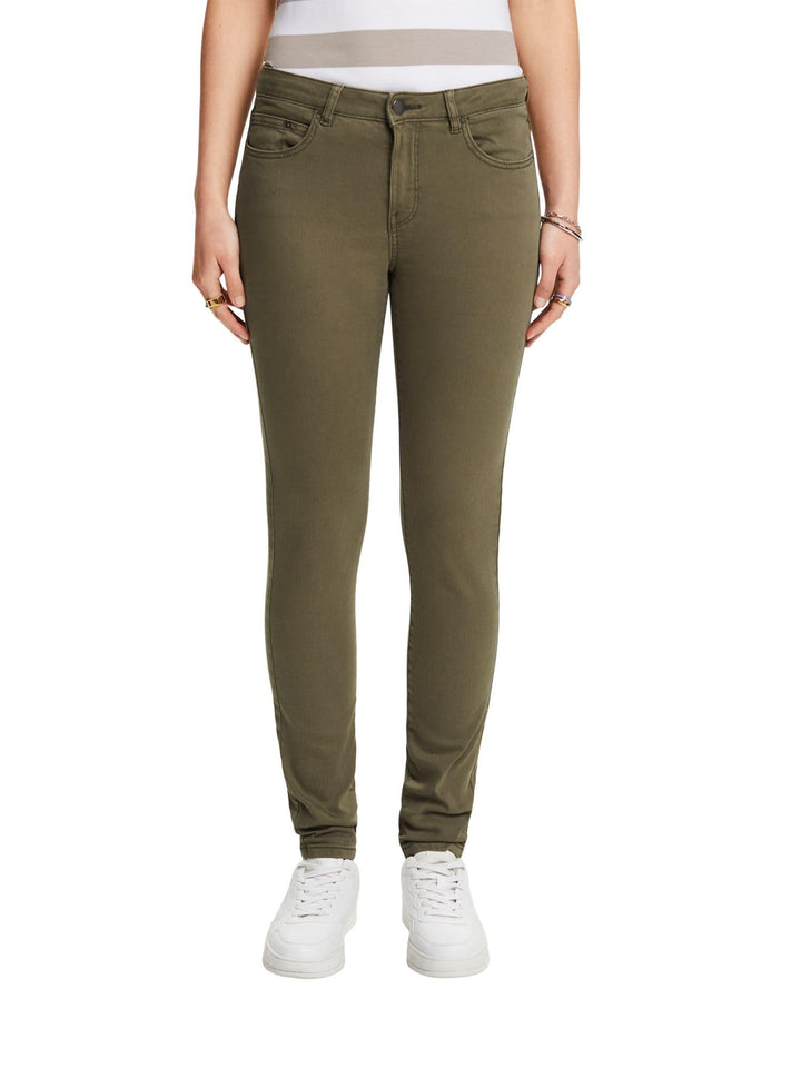 edc by Esprit Stretch-Pants mit Organic Cotton 34 Dunkles Khaki, 34 Dunkles Khaki