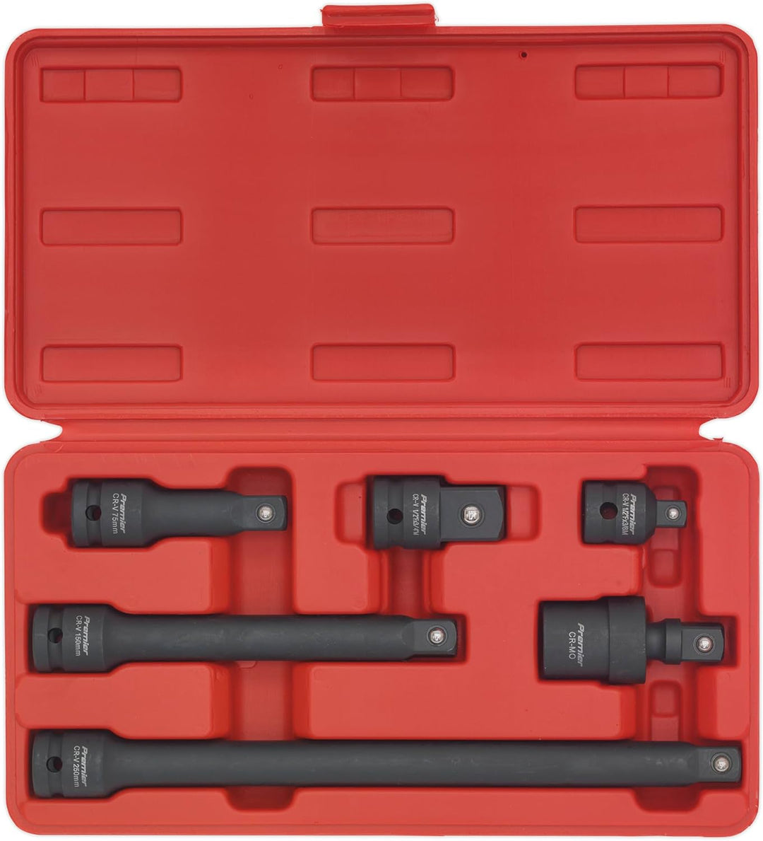 Sealey AK5514 Set mit 1/2 Zoll Kraft-Adapter und Verlängerungsstange 1 Stahlgriffe, 1 Stahlgriffe