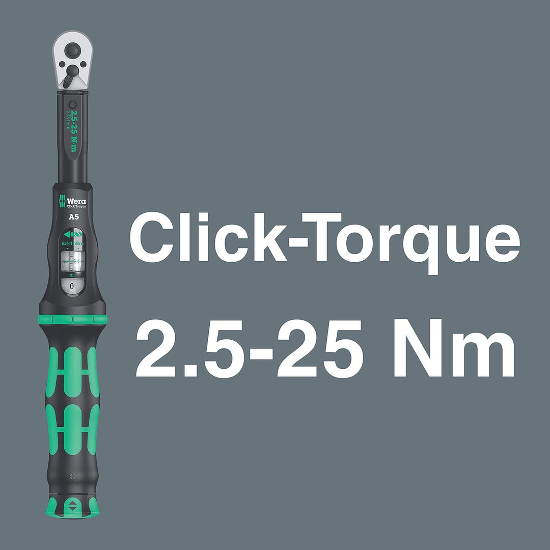 Wera 05004180001 Bicycle Set Torque 1, Fahrrad Drehmomentschlüssel Satz, 2,5-25 Nm, 16-teilig 1/4 Dr